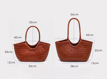 Load image into Gallery viewer, Small Handwoven White Leather Shoulder Bag