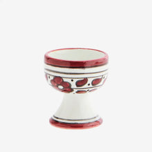 Load image into Gallery viewer, Red Handpainted Ceramic Egg Cup