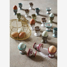 Load image into Gallery viewer, Red Handpainted Ceramic Egg Cup