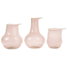 Load image into Gallery viewer, Trio of Recycled Blush Glass Vessels
