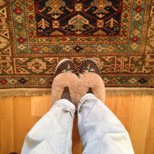 Load image into Gallery viewer, Handmade Embroidered Light Sheepskin Slippers