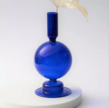 Load image into Gallery viewer, Glass Orb Blown Candlestick
