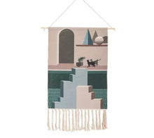 Load image into Gallery viewer, Printed Cotton Tassel Wall Hanging
