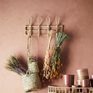 Pair of Hanging Raffia Baskets