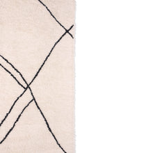 Load image into Gallery viewer, Handwoven Cotton Rug with Tufted Contrast Lines
