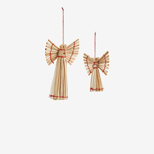 Straw Christmas Angel Decorations