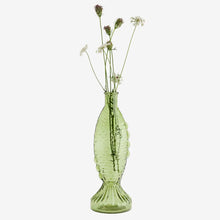 Load image into Gallery viewer, Green Glass Fish Vase
