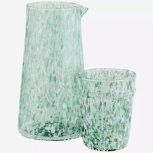 Load image into Gallery viewer, Mint Mottled Glass Water Jug
