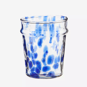 Cobalt Blue Mottled Drinking Glass