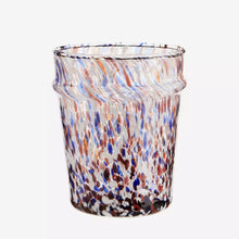 Load image into Gallery viewer, Orange &amp; Blue Mottled Drinking Glass
