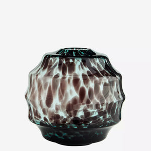 Large Mottled Glass Wave Vase