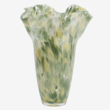 Load image into Gallery viewer, Mottled Glass Tall Wave Vase
