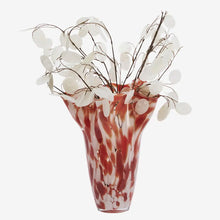 Load image into Gallery viewer, Mottled Glass Tomato Wave Vase
