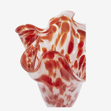 Load image into Gallery viewer, Mottled Glass Tomato Wave Vase
