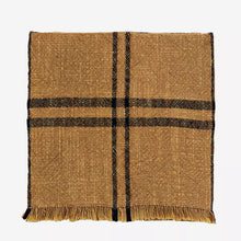 Load image into Gallery viewer, Check Tan Heavy Linen Tea Towel
