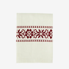 Load image into Gallery viewer, Red Embroidered Cotton Tea Towel
