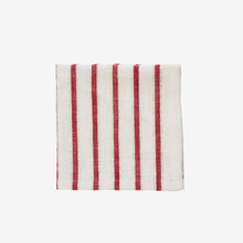 Load image into Gallery viewer, 4x Red Stripe Cotton Napkins
