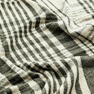 Check Forest Green Woven Cotton Throw