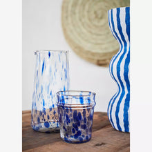 Load image into Gallery viewer, Cobalt Blue Mottled Drinking Glass
