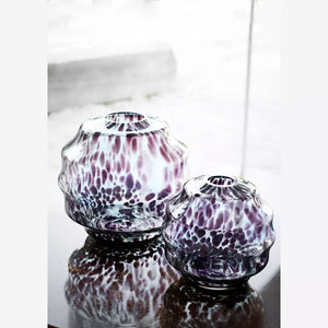 Large Mottled Glass Wave Vase