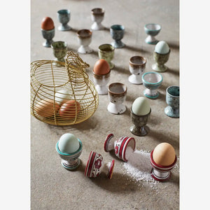 Red Handpainted Ceramic Egg Cup
