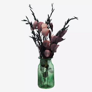 Recycled Green Glass Stem Vase