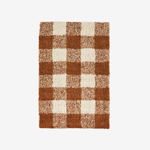 Load image into Gallery viewer, Tufted Ochre Checkerboard Cotton Bath Mat
