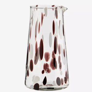 Brown Mottled Glass Water Jug