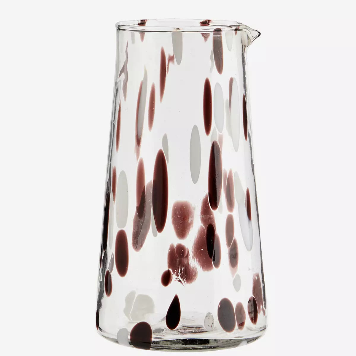 Brown Mottled Glass Water Jug