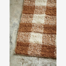 Load image into Gallery viewer, Tufted Ochre Checkerboard Cotton Bath Mat
