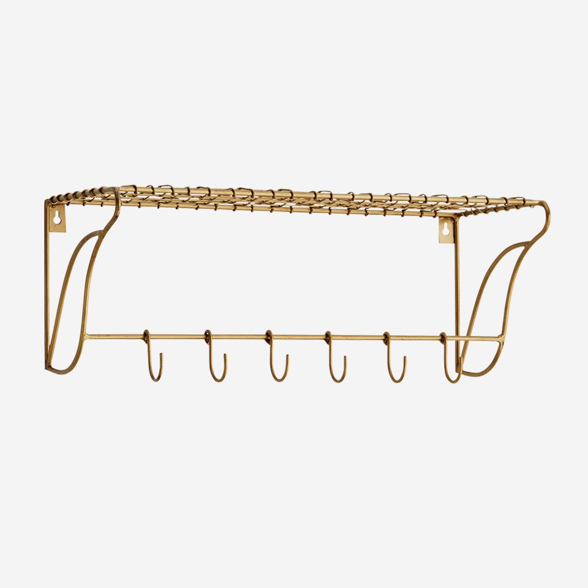 Wire shelf with hooks deals