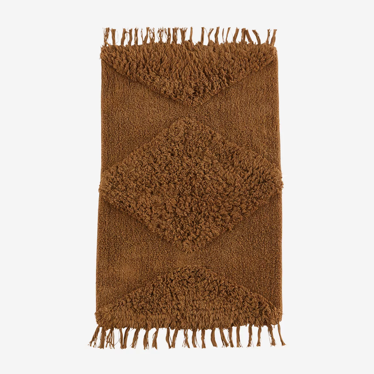 Tufted Ochre Cotton Bath Mat