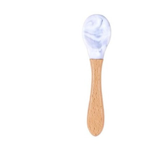 Wood & Silicone Baby Weaning Spoon