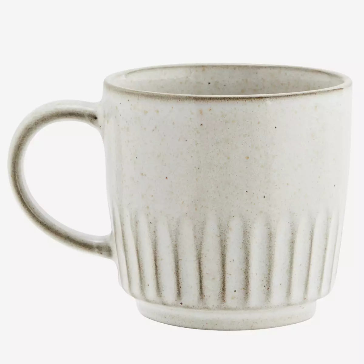 Stoneware Ceramic Mug with Grooves
