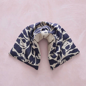 Navy Printed Hot / Cold Wheat Bag