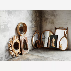 Arch Shaped Bamboo Mirror
