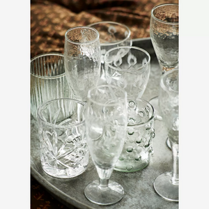 Clear Spotted Drinking Glass Cup