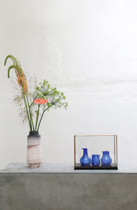 Trio of Recycled Blush Glass Vessels