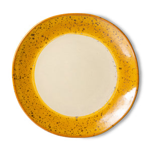Speckled Ochre Ceramic Dessert Plate