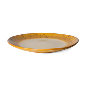 Speckled Ochre Ceramic Dessert Plate