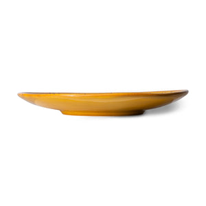 Speckled Ochre Ceramic Dessert Plate
