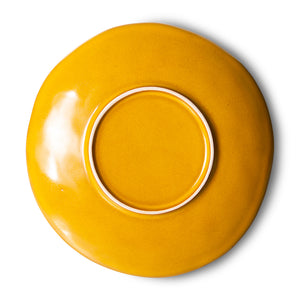 Speckled Ochre Ceramic Dessert Plate