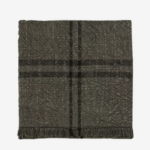 Load image into Gallery viewer, Check Grey Heavy Linen Tea Towel
