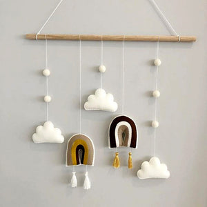 Quilted Rainbow Felt Cot Mobile