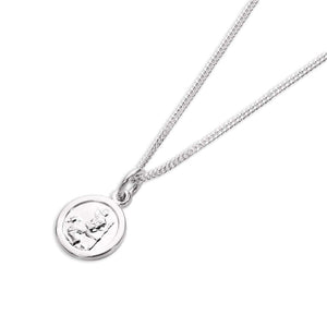 Mini Sterling Silver St Christopher on Rope Chain