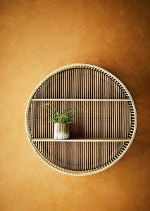 Round Etagere Bamboo Shelving
