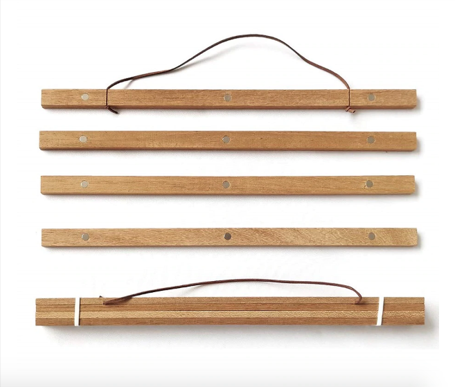 Magnetic Teak / Pine Wood Poster Frame 40cm