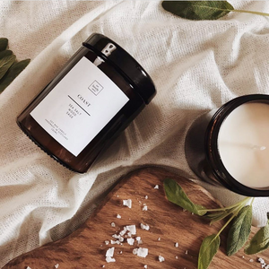 Wood, Sea Salt & Sage Scented Candle