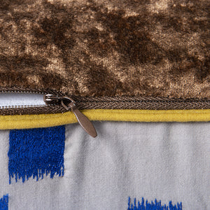 Reversible Velvet & Brush Stroke Cushion