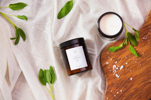 Wood, Sea Salt & Sage Scented Candle
